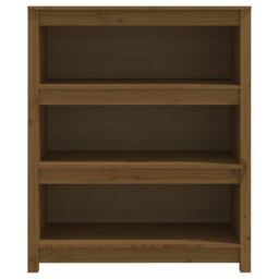 Berkfield Home Book Cabinet Honey Brown 80x35x97 cm Solid Wood Pine - Size: 80 x 35 x 97 cm - thumbnail 5