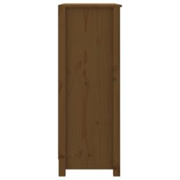 Berkfield Home Book Cabinet Honey Brown 80x35x97 cm Solid Wood Pine - Size: 80 x 35 x 97 cm - thumbnail 6