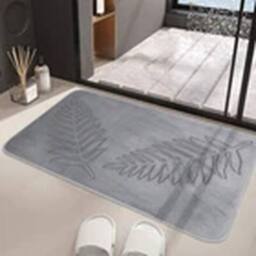 Havendro Light Gray M Size Bath Mat Non Slip Mat Bathroom Rug Toilet Mats in Light Grey - thumbnail 1