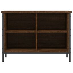 Berkfield Home Shoe Cabinet Brown Oak 69x35x50 cm Engineered Wood - Size: 69 x 35 x 50 cm - thumbnail 4