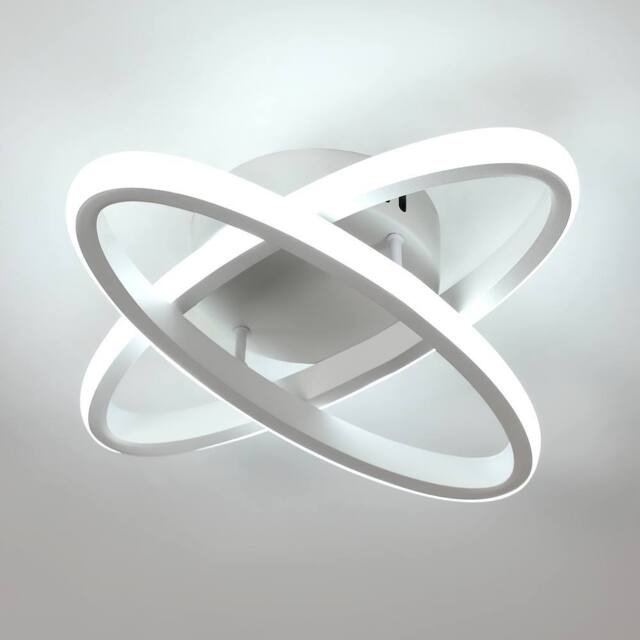 Pheashine White 30cm Square LED Ceiling Light 27W 6500K Minimalist Dual-Ellipse - image 1