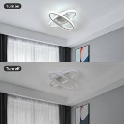 Pheashine White 30cm Square LED Ceiling Light 27W 6500K Minimalist Dual-Ellipse - thumbnail 6