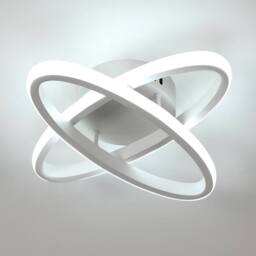Pheashine White 30cm Square LED Ceiling Light 27W 6500K Minimalist Dual-Ellipse - thumbnail 1