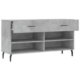 Berkfield Home Shoe Bench Concrete Grey 102x35x55 cm Engineered Wood - Size: 102 x 35 x 55 cm - thumbnail 5