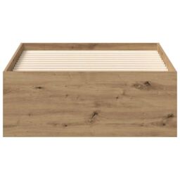 Berkfield Home Bed Frame without Mattress Artisan Oak 90x200cm Engineered Wood in Brown - Size: 90x200 cm - thumbnail 5
