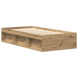 Berkfield Home Bed Frame without Mattress Artisan Oak 90x200cm Engineered Wood in Brown - Size: 90x200 cm - thumbnail 4