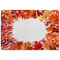 Benjamin Tate Design Circled Autumn Leaves Rug in Natural - Size: Large - thumbnail 1