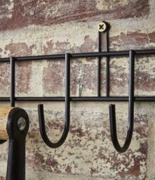 House of Home Garden Tool Wall Mounted Storage Rack Hook Holder Extra Long Shed Tidy Rail in Black - thumbnail 5