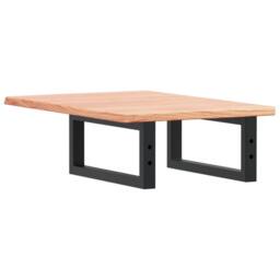 Berkfield Home Basin Shelf Wall Mounted Steel & Solid Wood Oak in Light Brown - thumbnail 6