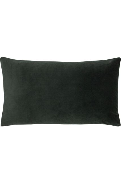Paoletti Sunningdale Soft Velvet Cushion in Charcoal - Size: 30 cm x 50 cm - image 1
