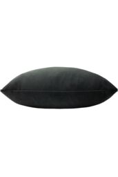 Paoletti Sunningdale Soft Velvet Cushion in Charcoal - Size: 30 cm x 50 cm - thumbnail 2