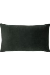 Paoletti Sunningdale Soft Velvet Cushion in Charcoal - Size: 30 cm x 50 cm