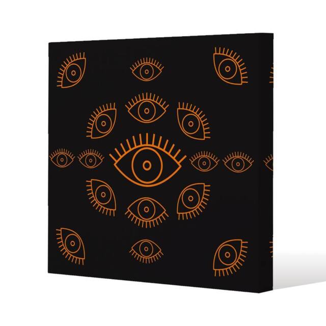 Benjamin Tate Design Eye Icon (Canvas Print) / 90 x 90 x 4cm in Natural - Size: 90 x 90 x 4 cm - image 1