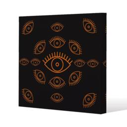 Benjamin Tate Design Eye Icon (Canvas Print) / 90 x 90 x 4cm in Natural - Size: 90 x 90 x 4 cm - thumbnail 1
