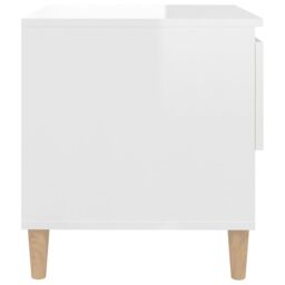 Berkfield Home Bedside Tables 2 pcs High Gloss White 50x46x50 Engineered Wood - thumbnail 6