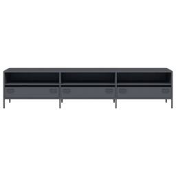 Berkfield Home TV Cabinet Anthracite 202x39x43.5 cm Cold-rolled Steel in Dark Grey - thumbnail 4