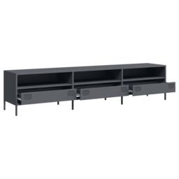Berkfield Home TV Cabinet Anthracite 202x39x43.5 cm Cold-rolled Steel in Dark Grey - thumbnail 5