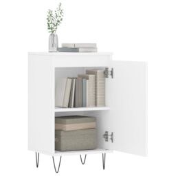 Berkfield Home Sideboards 2 pcs White 40x35x70 cm Engineered Wood in Black - Size: 40 x 35 x 70 cm - thumbnail 4