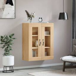 Berkfield Home Wall Mounted Cabinet Sonoma Oak 69.5x34x90 cm Engineered Wood in Light Oak - thumbnail 1