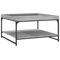 Berkfield Home Decorative Coffee Table Grey Sonoma 80x80x45 cm Engineered Wood a - Size: 80 x 80 x 45 cm - thumbnail 6