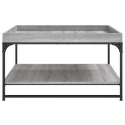 Berkfield Home Decorative Coffee Table Grey Sonoma 80x80x45 cm Engineered Wood a - Size: 80 x 80 x 45 cm - thumbnail 5