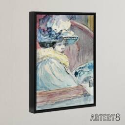 "Artery8 Henry Somm Woman in a Lodge Watercolour Portrait Framed Canvas Art - Size: W12"" x H16""" - thumbnail 2