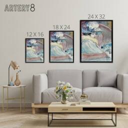 "Artery8 Henry Somm Woman in a Lodge Watercolour Portrait Framed Canvas Art - Size: W12"" x H16""" - thumbnail 4