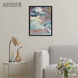 "Artery8 Henry Somm Woman in a Lodge Watercolour Portrait Framed Canvas Art - Size: W12"" x H16""" - thumbnail 3