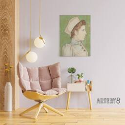 "Artery8 Portrait of Nurse Nelly in Uniform Canvas Wall Art Print Toorop in Green - Size: W18"" x H24""" - thumbnail 3