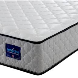 Bedzonline 2FT6 Air Feel Orthopedic Mattress - Memory Foam & Spring Support for Perfect Ergonomic Sleep in Grey - Size: Small Single - thumbnail 1