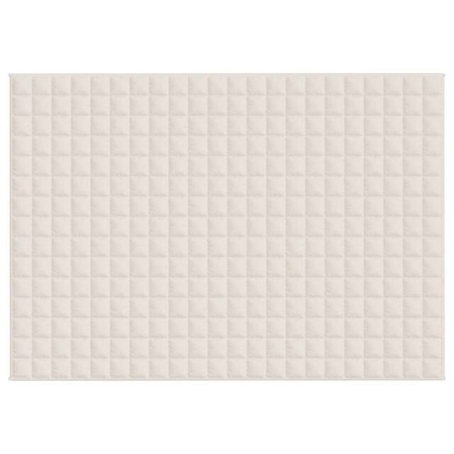 Berkfield Home Weighted Blanket Light Cream 155x220 cm 7 kg Fabric - image 1