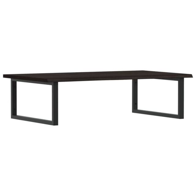 Berkfield Home Basin Shelf Wall Mounted Steel & Solid Wood Oak in Brown - image 1