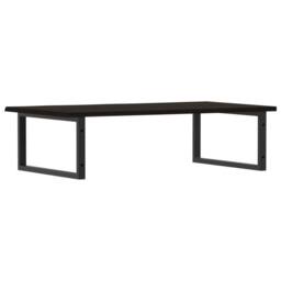 Berkfield Home Basin Shelf Wall Mounted Steel & Solid Wood Oak in Brown - thumbnail 6