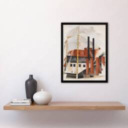Artery8 Piano Movers Holiday Cubist Painting Demuth Framed Wall Art Print - Size: A4 - thumbnail 4