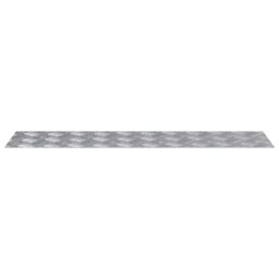 Berkfield Home Aluminium Checker Plates 2 pcs Anti-Slip 100x25 cm in Silver - Size: Medium - thumbnail 3
