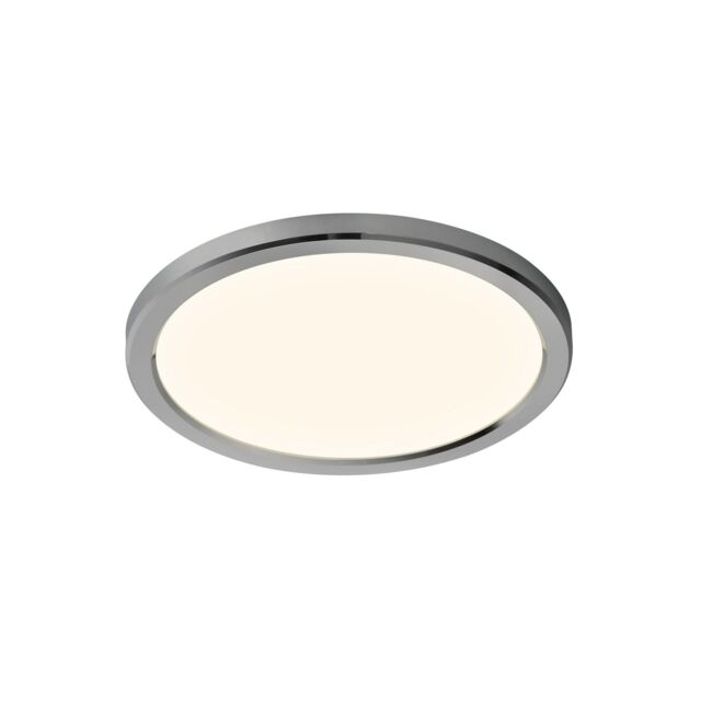 Nordlux Oja Ceiling Light Chrome Plastic Bathroom LED IP54 3000/4000k Mains in Silver - image 1