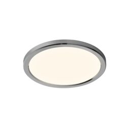 Nordlux Oja Ceiling Light Chrome Plastic Bathroom LED IP54 3000/4000k Mains in Silver