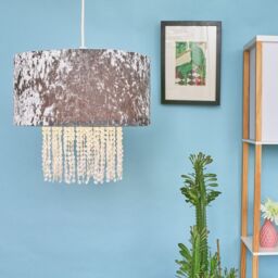 ValueLights Boland Silver Ceiling Pendant Droplets Shade - thumbnail 1