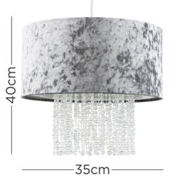 ValueLights Boland Silver Ceiling Pendant Droplets Shade - thumbnail 6