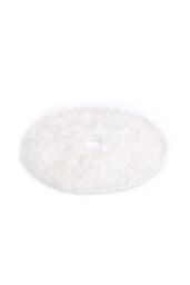 Living and Home 90cm White Christmas Tree Skirt Long Fur Xmas Tree Base Cover for Christmas Home, Party - thumbnail 5