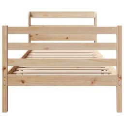 Berkfield Home Bed Frame with Headboard without Mattress 90x200 cm in Brown - thumbnail 4