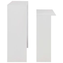 Berkfield Home Bar Table with 2 Table Tops White 130x40x120 cm - Size: 130 x 40 x 120 cm - thumbnail 6