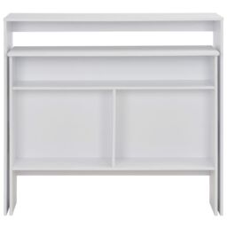 Berkfield Home Bar Table with 2 Table Tops White 130x40x120 cm - Size: 130 x 40 x 120 cm - thumbnail 4