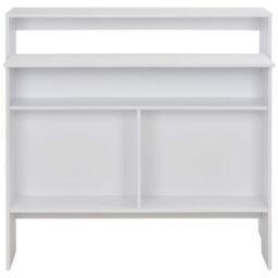 Berkfield Home Bar Table with 2 Table Tops White 130x40x120 cm - Size: 130 x 40 x 120 cm - thumbnail 5