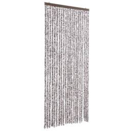 Berkfield Home Insect Curtain Brown & Beige 90x220 cm Chenille - thumbnail 1
