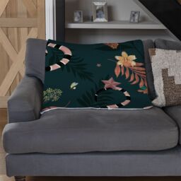 Benjamin Tate Design Beautiful Dark Forest Blanket in Natural - Size: 120 cm x 150 cm - thumbnail 2