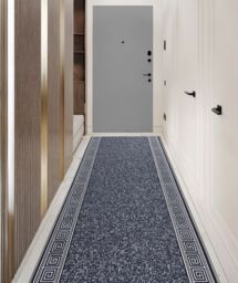 RugsX Anti-Slip Grek Runner in Grey - Size: 110 cm x 560 cm - thumbnail 3