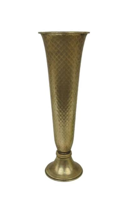 KDMD Antique Gold Creation Metal Table Centre Vase 46.5cm - image 1