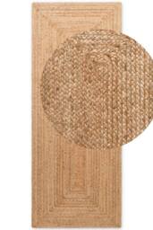 THE RUGS Sharmila Jute Rug Handwoven Reversible Natural Fibre Living Room in Camel - Size: 80 cm x 200 cm - thumbnail 8