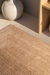 THE RUGS Sharmila Jute Rug Handwoven Reversible Natural Fibre Living Room in Camel - Size: 80 cm x 200 cm - thumbnail 2